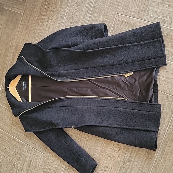 Club Monaco Black Boucle Wool Coat XS - Picture 11 of 12